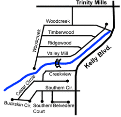 Map of Woodcreek Neighborhood